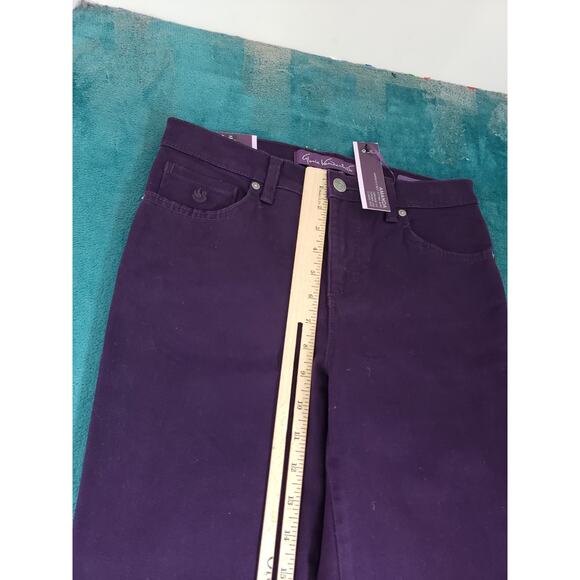 Gloria Vanderbilt Jeans Size 4 Petite Womens Purple Amanda Slimming Straight NWT - Picture 9 of 16